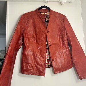 Vintage Red Leather Jacket